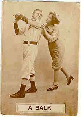 1910 Baseball Postcard Balk